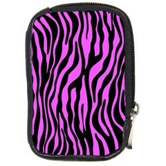 Zebra Stripes Pattern Trend Colors Black Pink Compact Camera Cases by EDDArt