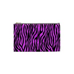 Zebra Stripes Pattern Trend Colors Black Pink Cosmetic Bag (small) by EDDArt