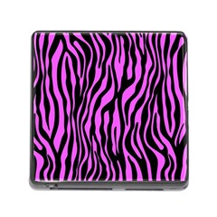 Zebra Stripes Pattern Trend Colors Black Pink Memory Card Reader (square 5 Slot) by EDDArt