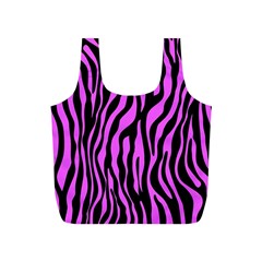 Zebra Stripes Pattern Trend Colors Black Pink Full Print Recycle Bags (s)  by EDDArt