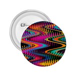 Multicolored Wave Distortion Zigzag Chevrons 2.25  Buttons Front