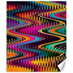 Multicolored Wave Distortion Zigzag Chevrons Canvas 20  x 24   19.57 x23.15  Canvas - 1