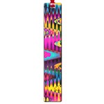 Multicolored Wave Distortion Zigzag Chevrons Large Book Marks Front