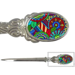 Pop Art Paisley Flowers Ornaments Multicolored 2 Letter Opener by EDDArt