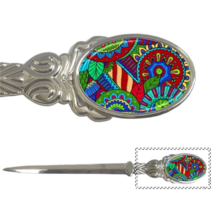 Pop Art Paisley Flowers Ornaments Multicolored 2 Letter Opener