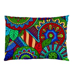 Pop Art Paisley Flowers Ornaments Multicolored 2 Pillow Case by EDDArt