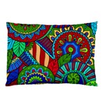 Pop Art Paisley Flowers Ornaments Multicolored 2 Pillow Case 26.62 x18.9  Pillow Case