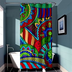 Pop Art Paisley Flowers Ornaments Multicolored 2 Shower Curtain 36  X 72  (stall)  by EDDArt