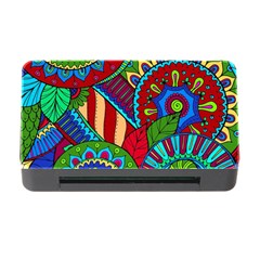 Pop Art Paisley Flowers Ornaments Multicolored 2 Memory Card Reader With Cf by EDDArt