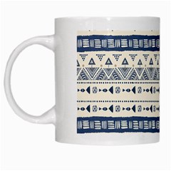 Native American Ornaments Watercolor Pattern Blue White Mugs by EDDArt