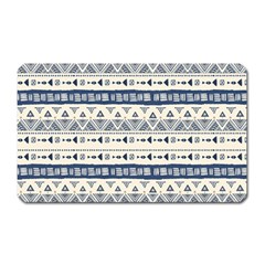 Native American Ornaments Watercolor Pattern Blue Magnet (rectangular) by EDDArt