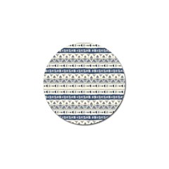 Native American Ornaments Watercolor Pattern Blue Golf Ball Marker by EDDArt