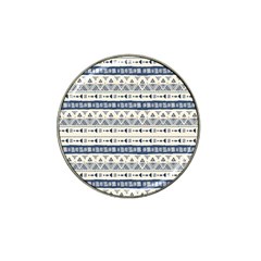 Native American Ornaments Watercolor Pattern Blue Hat Clip Ball Marker (10 Pack) by EDDArt