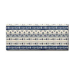 Native American Ornaments Watercolor Pattern Blue Hand Towel by EDDArt