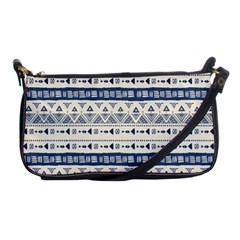 Native American Ornaments Watercolor Pattern Blue Shoulder Clutch Bags by EDDArt