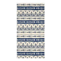 Native American Ornaments Watercolor Pattern Blue Shower Curtain 36  X 72  (stall)  by EDDArt