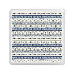 Native American Ornaments Watercolor Pattern Blue Memory Card Reader (square) by EDDArt