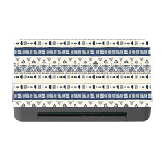 Native American Ornaments Watercolor Pattern Blue Memory Card Reader With Cf by EDDArt