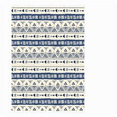 Native American Ornaments Watercolor Pattern Blue Small Garden Flag (two Sides) by EDDArt