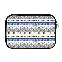 Native American Ornaments Watercolor Pattern Blue Apple Macbook Pro 17  Zipper Case by EDDArt