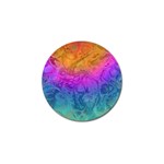 Fractal Batik Art Hippie Rainboe Colors 1 Golf Ball Marker Front