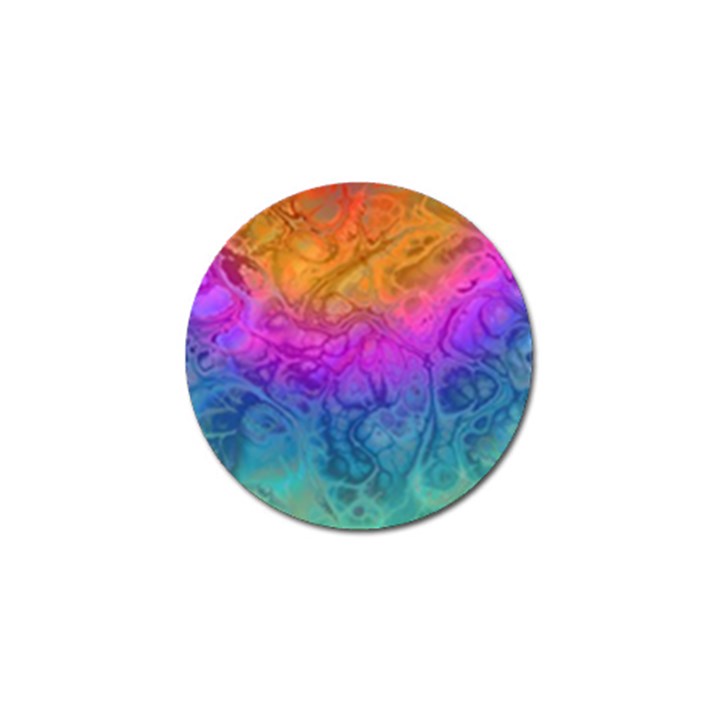 Fractal Batik Art Hippie Rainboe Colors 1 Golf Ball Marker