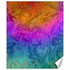 Fractal Batik Art Hippie Rainboe Colors 1 Canvas 8  X 10  by EDDArt