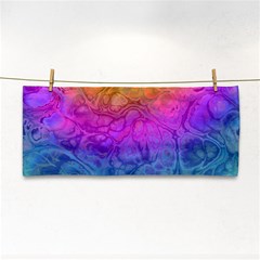 Fractal Batik Art Hippie Rainboe Colors 1 Hand Towel by EDDArt