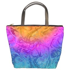 Fractal Batik Art Hippie Rainboe Colors 1 Bucket Bags