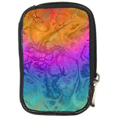 Fractal Batik Art Hippie Rainboe Colors 1 Compact Camera Cases by EDDArt