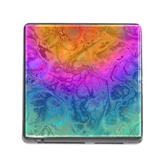 Fractal Batik Art Hippie Rainboe Colors 1 Memory Card Reader (square 5 Slot) by EDDArt