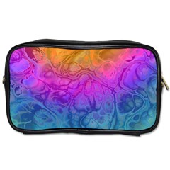 Fractal Batik Art Hippie Rainboe Colors 1 Toiletries Bags by EDDArt