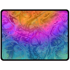 Fractal Batik Art Hippie Rainboe Colors 1 Fleece Blanket (large)  by EDDArt