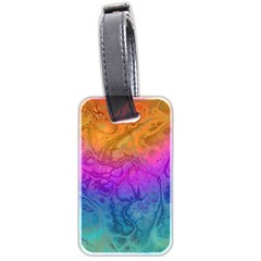 Fractal Batik Art Hippie Rainboe Colors 1 Luggage Tags (two Sides) by EDDArt