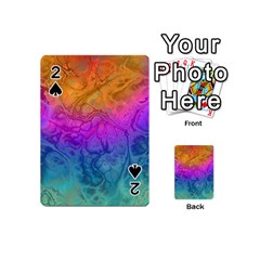 Fractal Batik Art Hippie Rainboe Colors 1 Playing Cards 54 (mini)  by EDDArt