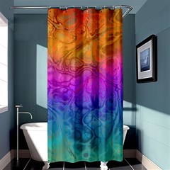 Fractal Batik Art Hippie Rainboe Colors 1 Shower Curtain 36  X 72  (stall)  by EDDArt