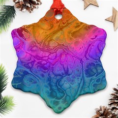 Fractal Batik Art Hippie Rainboe Colors 1 Ornament (snowflake) by EDDArt