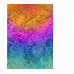 Fractal Batik Art Hippie Rainboe Colors 1 Large Garden Flag (two Sides) by EDDArt