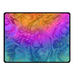 Fractal Batik Art Hippie Rainboe Colors 1 Double Sided Fleece Blanket (small)  by EDDArt