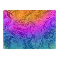 Fractal Batik Art Hippie Rainboe Colors 1 Double Sided Flano Blanket (mini)  by EDDArt