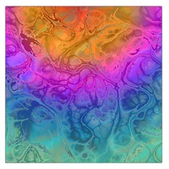 Fractal Batik Art Hippie Rainboe Colors 1 Large Satin Scarf (square) by EDDArt