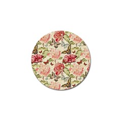 Watercolor Vintage Flowers Butterflies Lace 1 Golf Ball Marker (4 Pack) by EDDArt