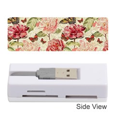 Watercolor Vintage Flowers Butterflies Lace 1 Memory Card Reader (stick) by EDDArt