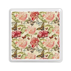 Watercolor Vintage Flowers Butterflies Lace 1 Memory Card Reader (square) by EDDArt