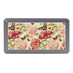 Watercolor Vintage Flowers Butterflies Lace 1 Memory Card Reader (Mini)