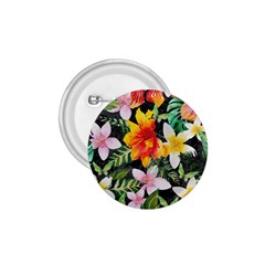 Tropical Flowers Butterflies 1 1 75  Buttons by EDDArt