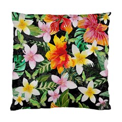 Tropical Flowers Butterflies 1 Standard Cushion Case (two Sides) by EDDArt