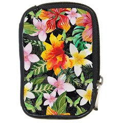 Tropical Flowers Butterflies 1 Compact Camera Cases by EDDArt