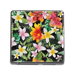 Tropical Flowers Butterflies 1 Memory Card Reader (square 5 Slot) by EDDArt