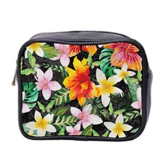 Tropical Flowers Butterflies 1 Mini Toiletries Bag 2-side by EDDArt